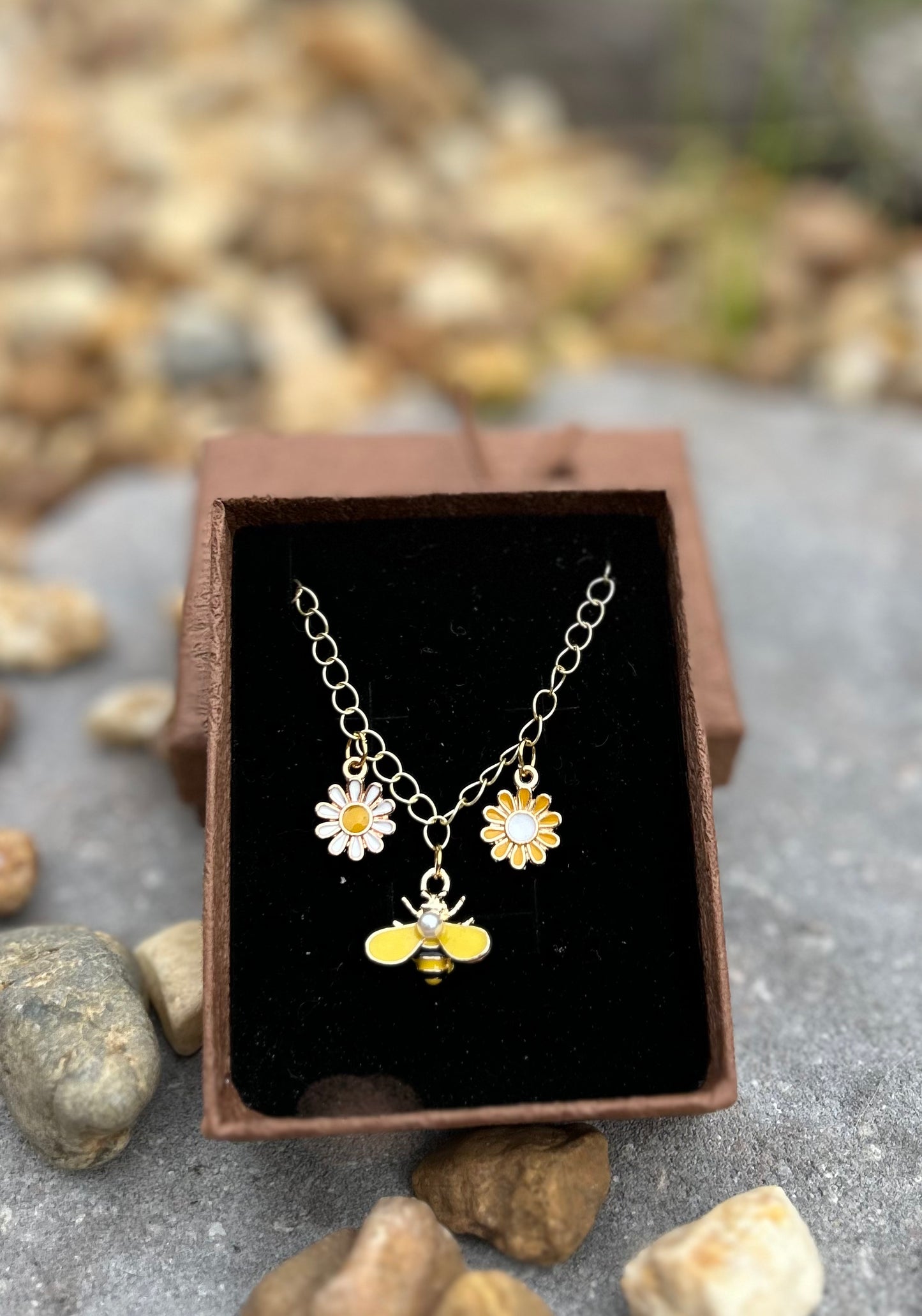 Honey Bees Love Flowers Necklace