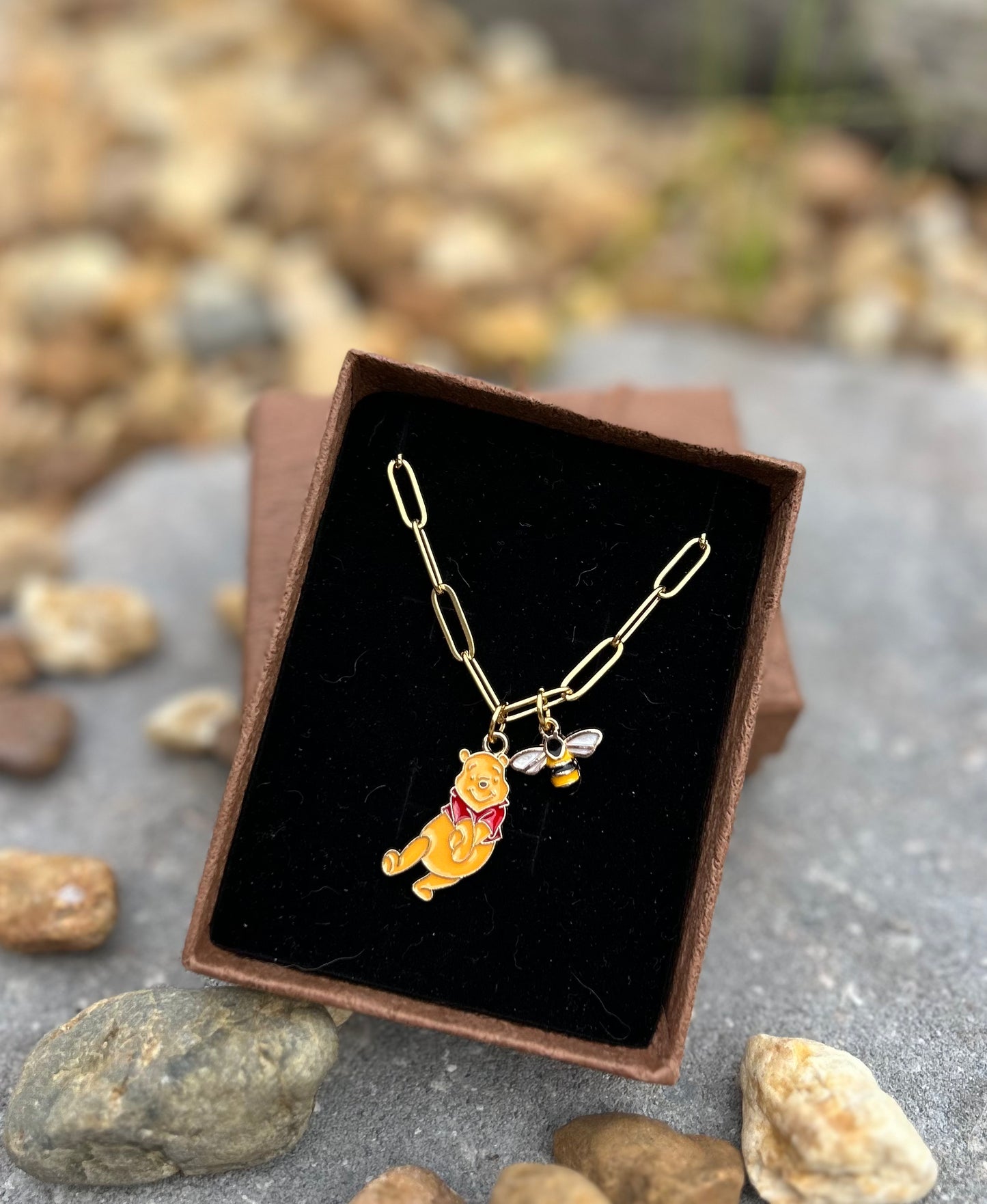 Kids Pooh Loves Honey Necklace
