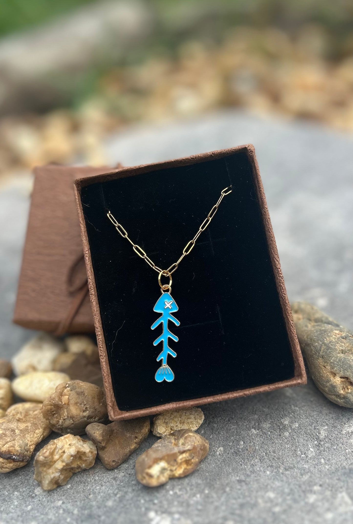 Blue Bonefish Necklace