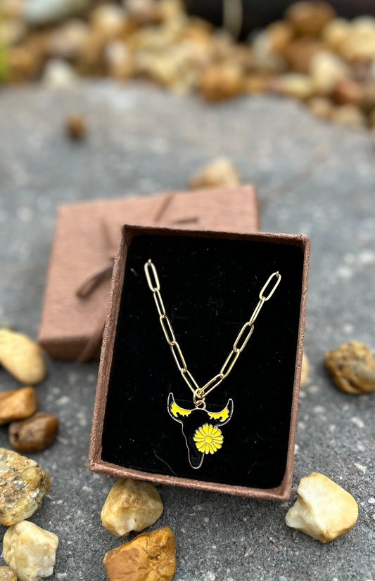 Cow Flower Necklace